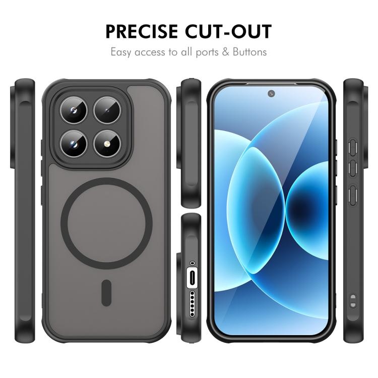 For Xiaomi 17 ENKAY Hat-Prince MagSafe Matte Translucent Shockproof Phone Case with 0.18mm High Aluminum-silicon Glass Film