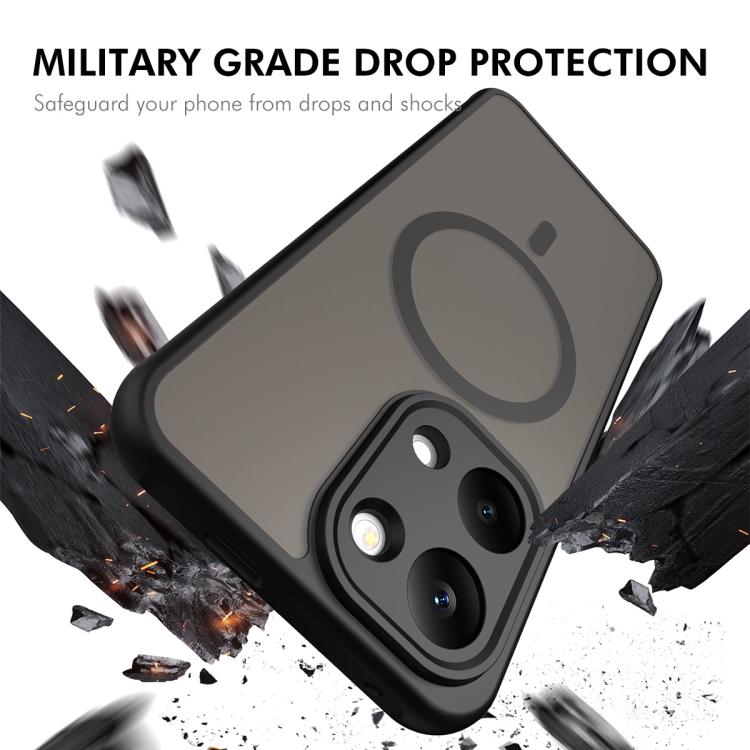 For Xiaomi Poco X8 Pro Max ENKAY Hat-Prince MagSafe Matte Translucent Shockproof Phone Case with 0.18mm High Aluminum-silicon Glass Film