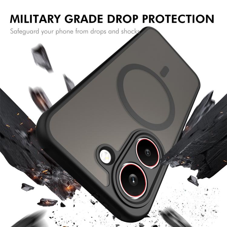 For Xiaomi Poco X8 Pro ENKAY Hat-Prince MagSafe Matte Translucent Shockproof Phone Case with 0.18mm High Aluminum-silicon Glass Film