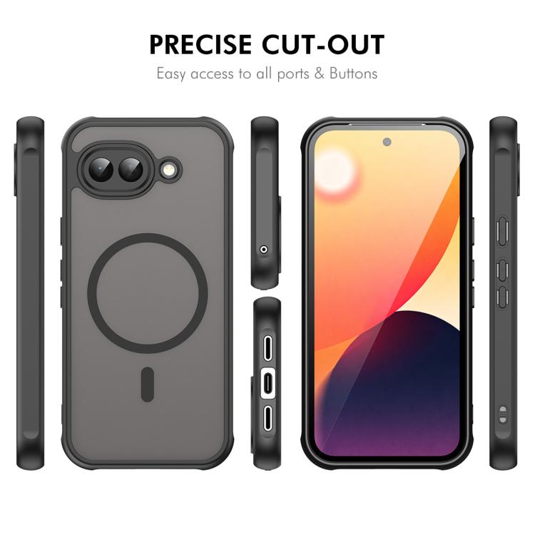 For Google Pixel 10a ENKAY Hat-Prince MagSafe Matte Translucent Shockproof Phone Case with Large Arc Edge Film
