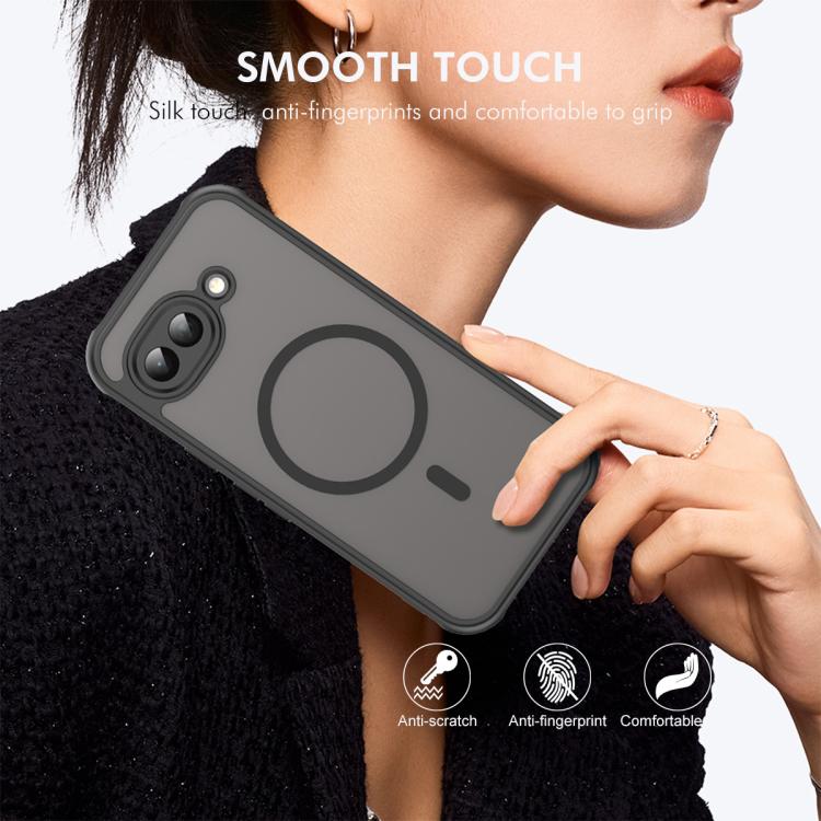 For Google Pixel 10a ENKAY Hat-Prince MagSafe Matte Translucent Shockproof Phone Case with Large Arc Edge Film