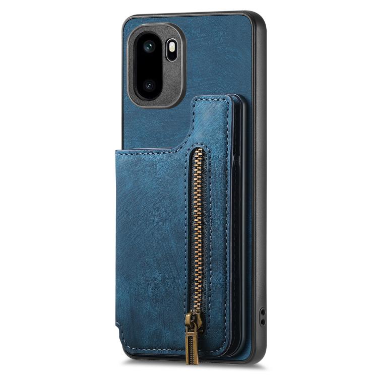 For OnePlus Ace 6 / 6T / 15R Retro Leather Zipper Wallet Back Phone Case
