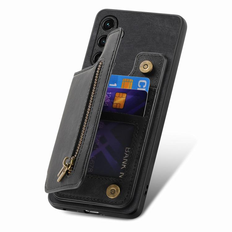 For OnePlus Ace 6 / 6T / 15R Retro Leather Zipper Wallet Back Phone Case