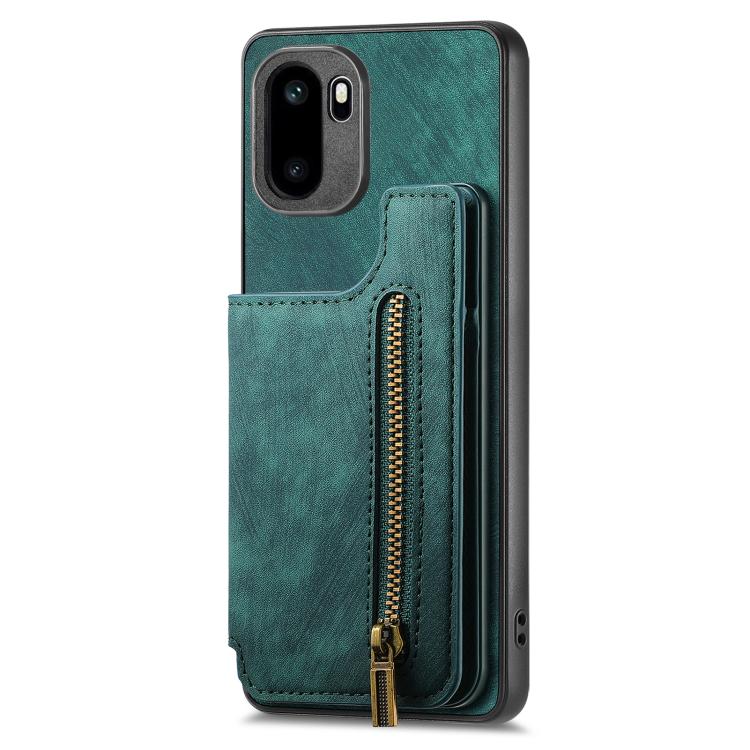 For OnePlus Ace 6 / 6T / 15R Retro Leather Zipper Wallet Back Phone Case