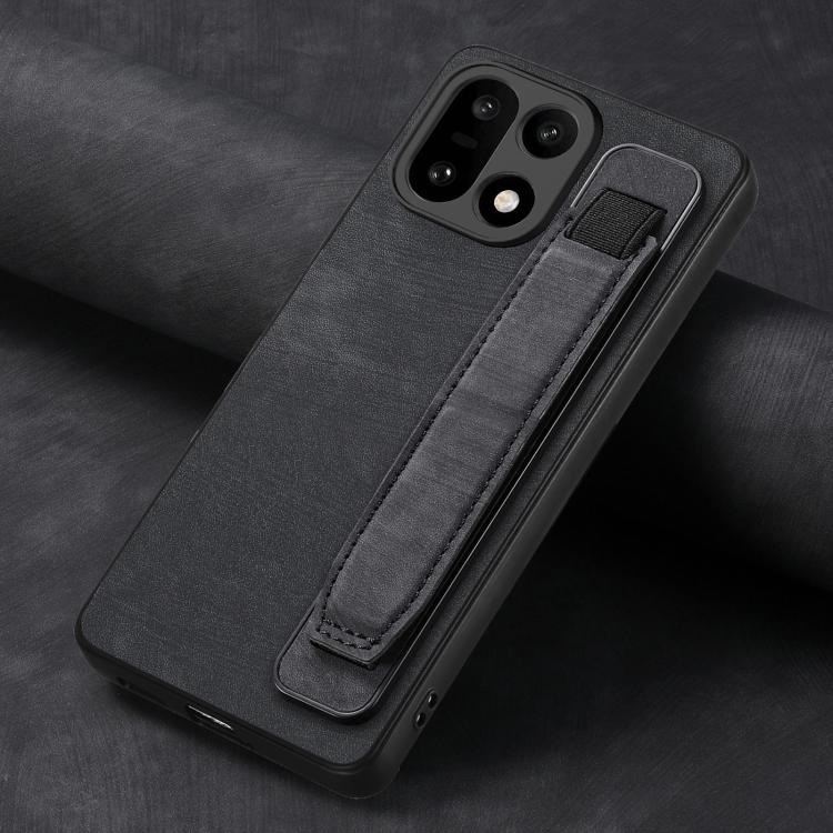 For OnePlus 15 Retro Wristband Holder Leather Back Phone Case