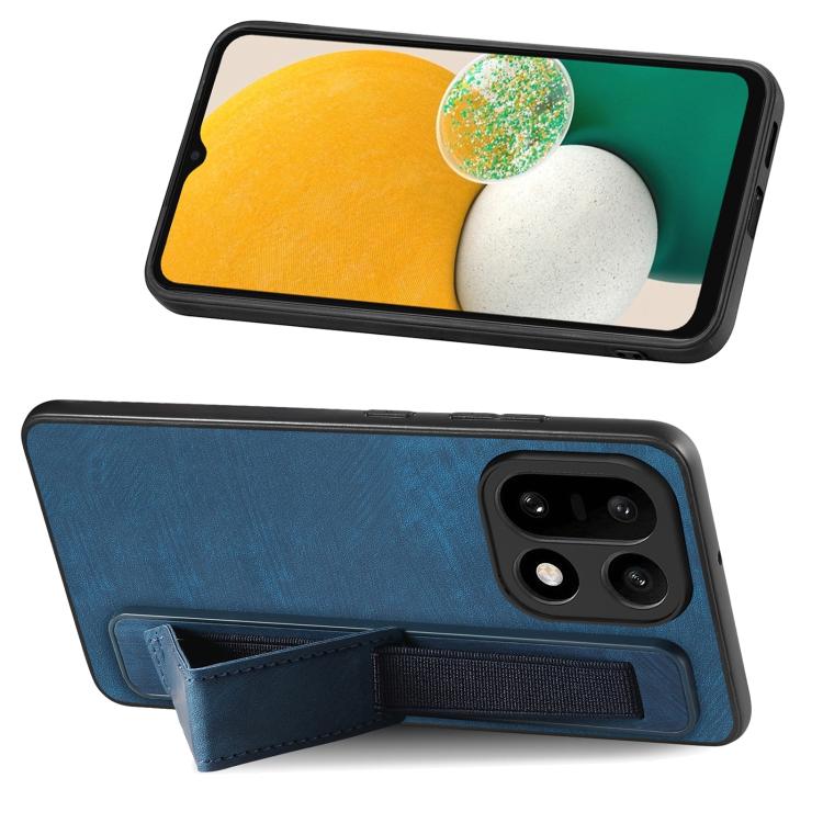 For OnePlus 15 Retro Wristband Holder Leather Back Phone Case