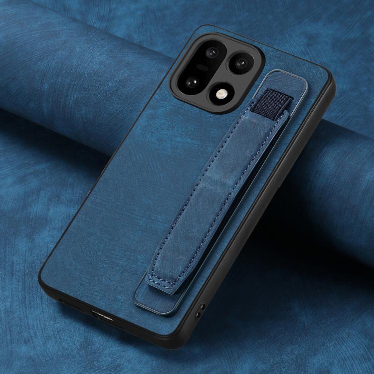 For OnePlus 15 Retro Wristband Holder Leather Back Phone Case
