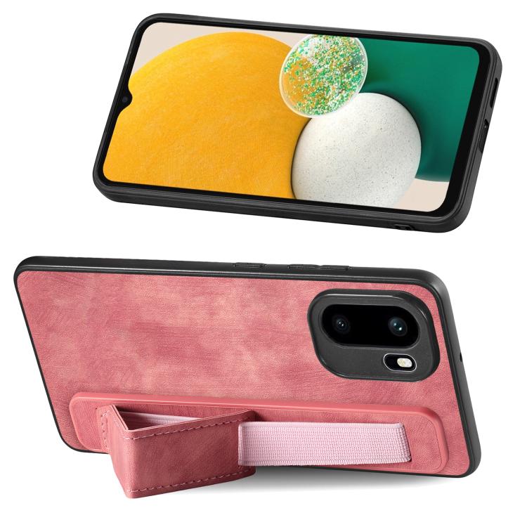 For OnePlus Ace 6 / 6T / 15R Retro Wristband Holder Leather Back Phone Case
