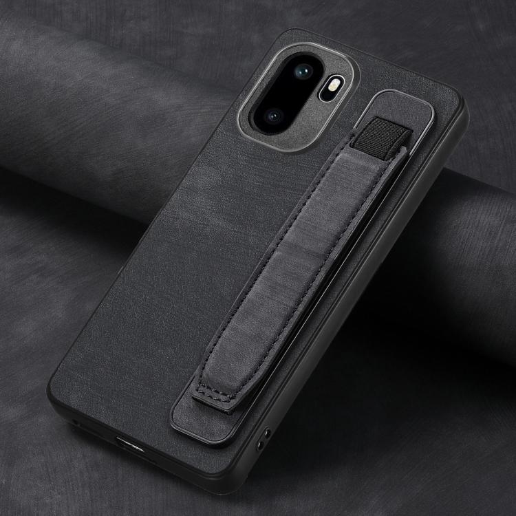 For OnePlus Ace 6 / 6T / 15R Retro Wristband Holder Leather Back Phone Case