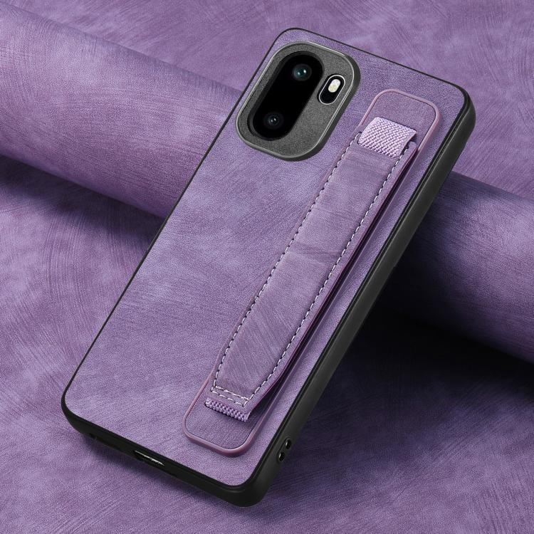 For OnePlus Ace 6 / 6T / 15R Retro Wristband Holder Leather Back Phone Case