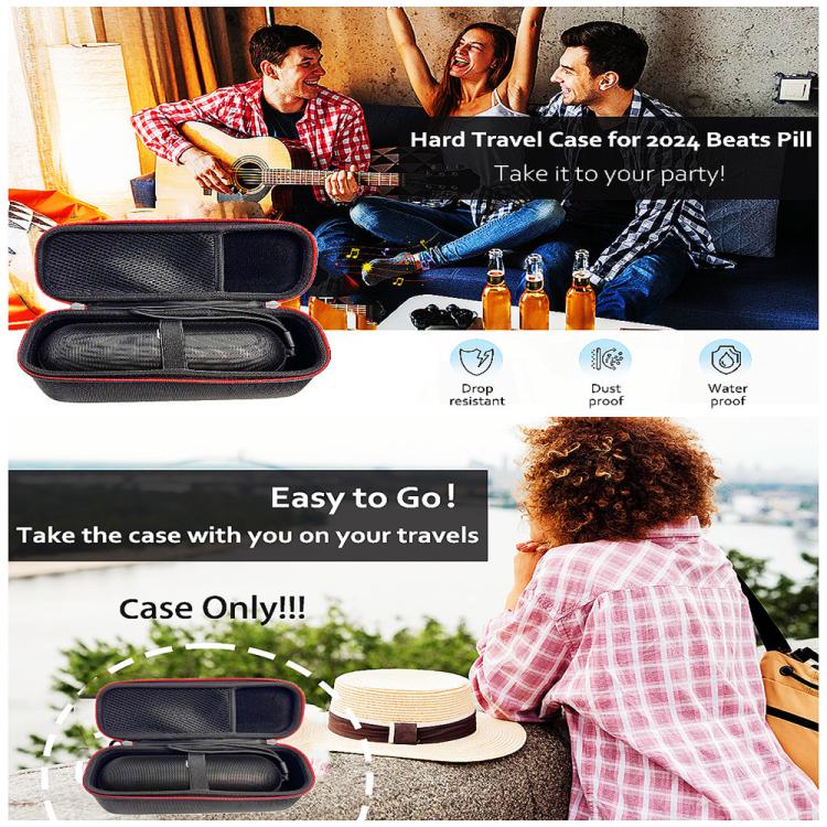 For Beats Pill 2024 Bluetooth Speaker Hard Shell Carrying Case Outdoor Portable Protective Storage Box
