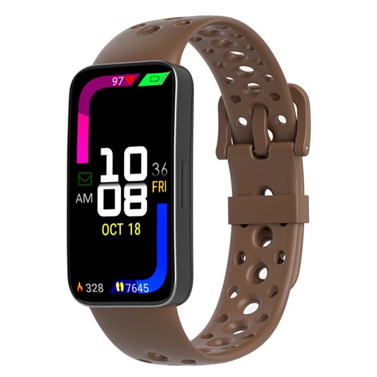 For Huawei Band 10 / 9 / 8 Matching Color Pin Buckle Round Holes Silicone Watch Band