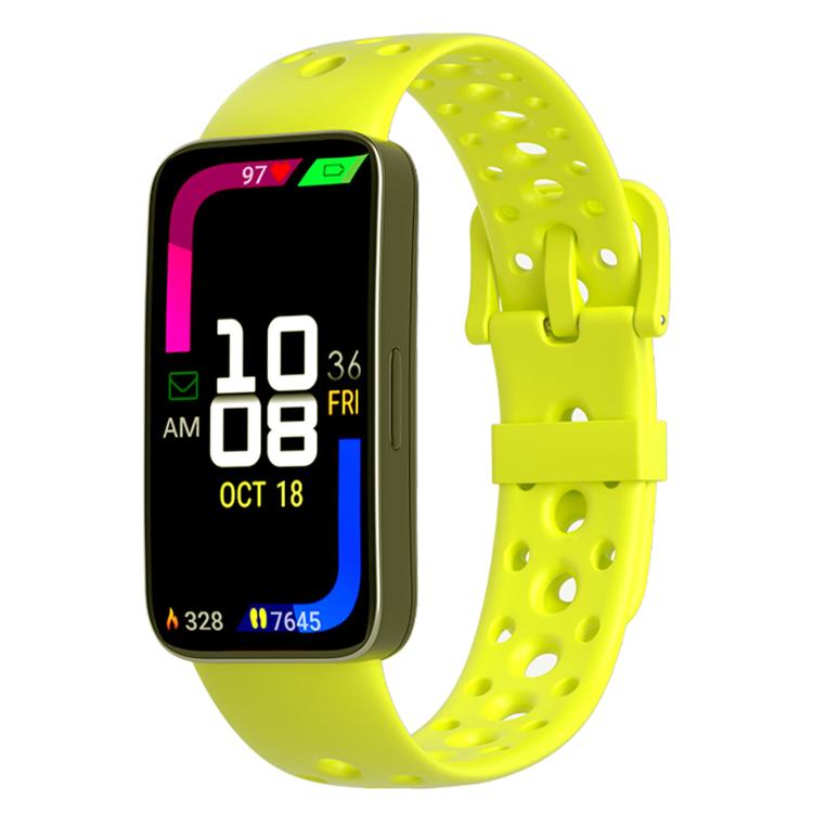 For Huawei Band 10 / 9 / 8 Matching Color Pin Buckle Round Holes Silicone Watch Band