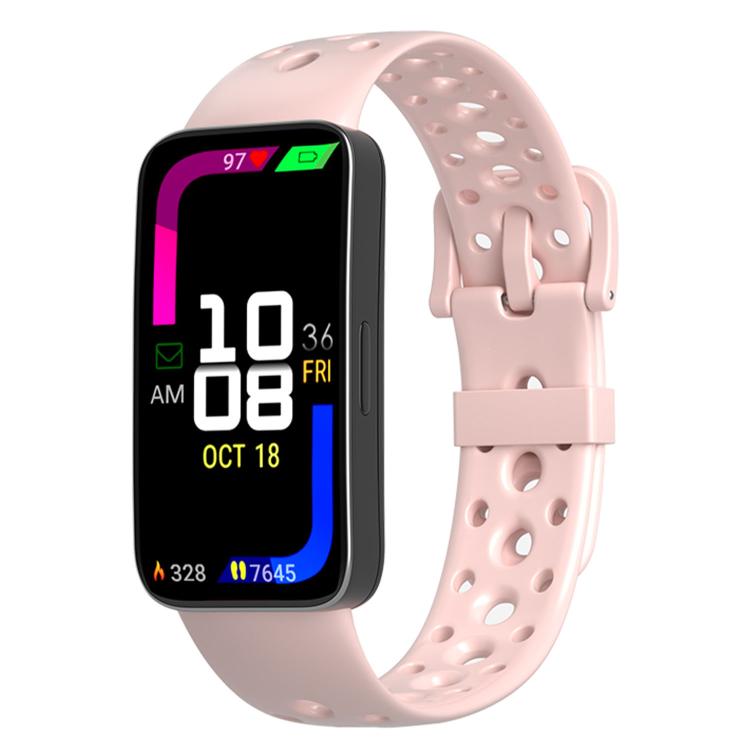 For Huawei Band 10 / 9 / 8 Matching Color Pin Buckle Round Holes Silicone Watch Band
