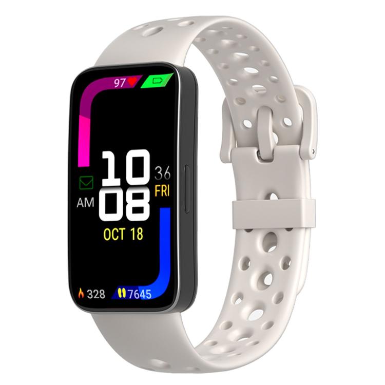 For Huawei Band 10 / 9 / 8 Matching Color Pin Buckle Round Holes Silicone Watch Band