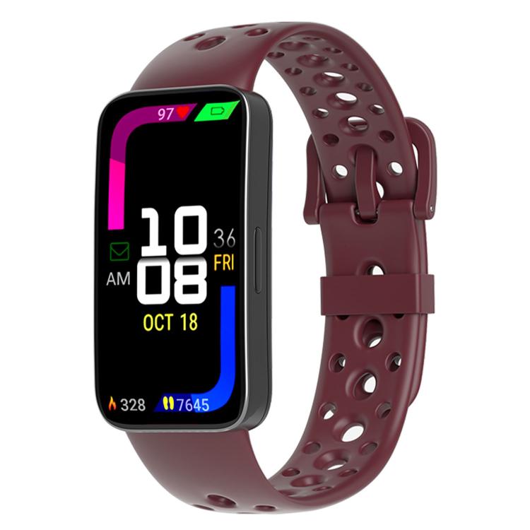For Huawei Band 10 / 9 / 8 Matching Color Pin Buckle Round Holes Silicone Watch Band
