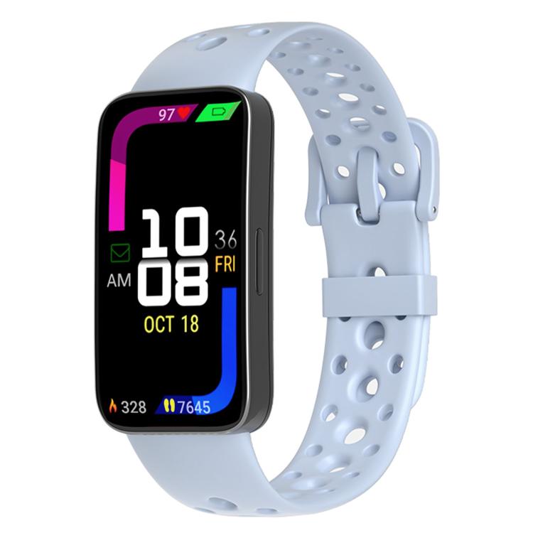 For Huawei Band 10 / 9 / 8 Matching Color Pin Buckle Round Holes Silicone Watch Band