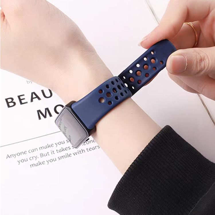 For Huawei Band 10 / 9 / 8 Matching Color Pin Buckle Round Holes Silicone Watch Band