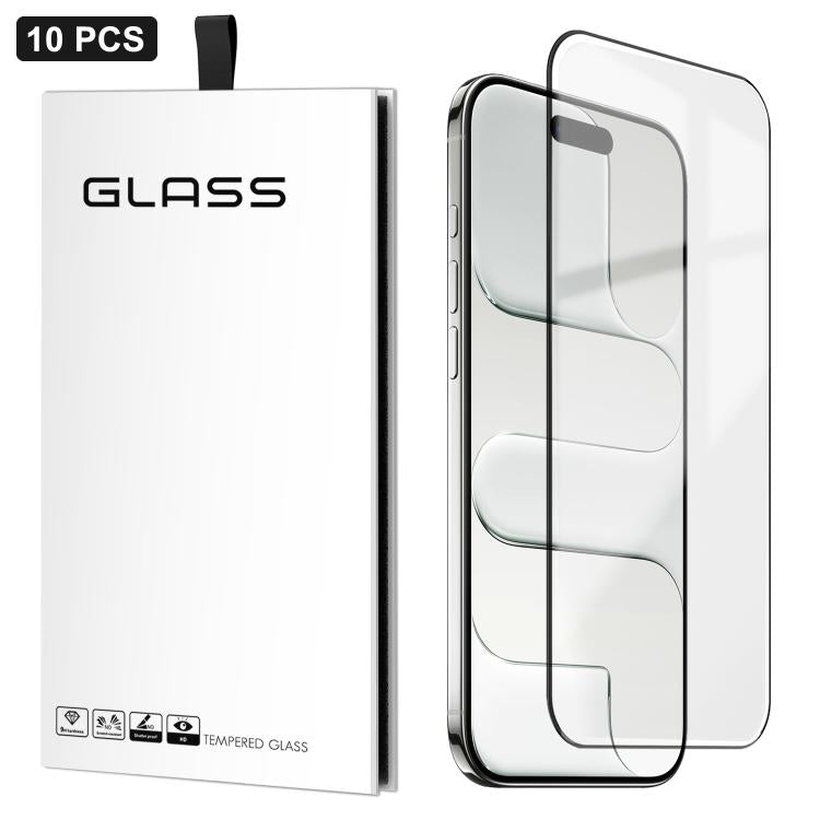For iPhone Air 10pcs 0.18mm Ultra-Thin Ultrasonic HD Screen-Printed High-Aluminium Thick-Gel Tempered Glass Film