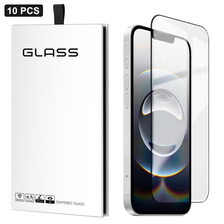 For iPhone 17e / 16e 10pcs 0.18mm Ultra-Thin Ultrasonic HD Screen-Printed High-Aluminium Thick-Gel Tempered Glass Film