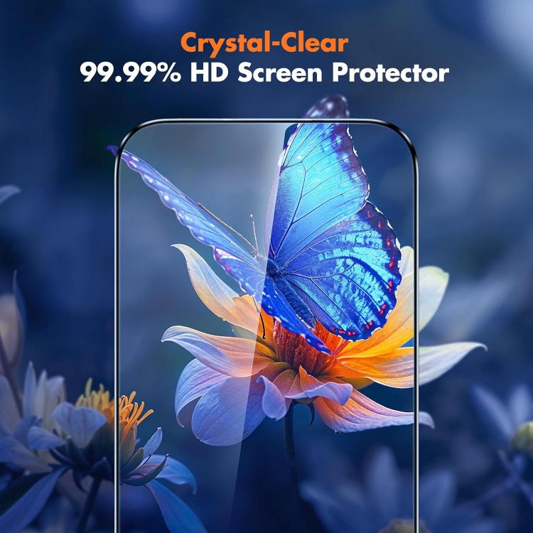 For iPhone 17 Pro 10pcs 0.18mm Ultra-Thin Ultrasonic HD Screen-Printed High-Aluminium Thick-Gel Tempered Glass Film