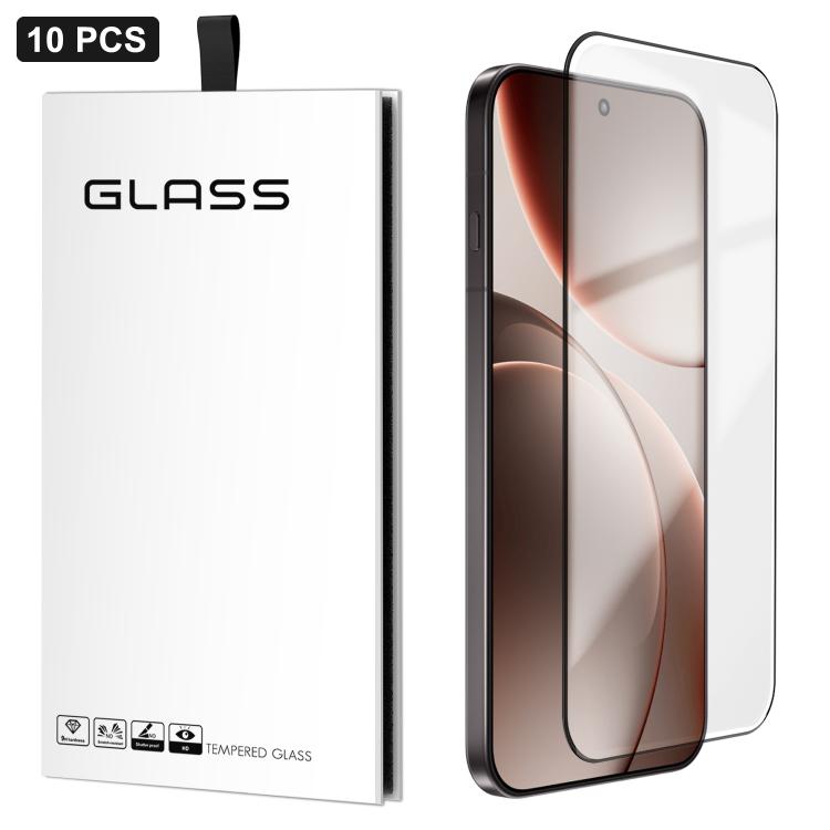 For OPPO Find X9 Pro 10pcs 0.18mm Ultra-Thin Ultrasonic HD Screen-Printed High-Aluminium Thick-Gel Tempered Glass Film