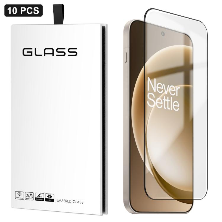 For OnePlus 15 10pcs 0.18mm Ultra-Thin Ultrasonic HD Screen-Printed High-Aluminium Thick-Gel Tempered Glass Film