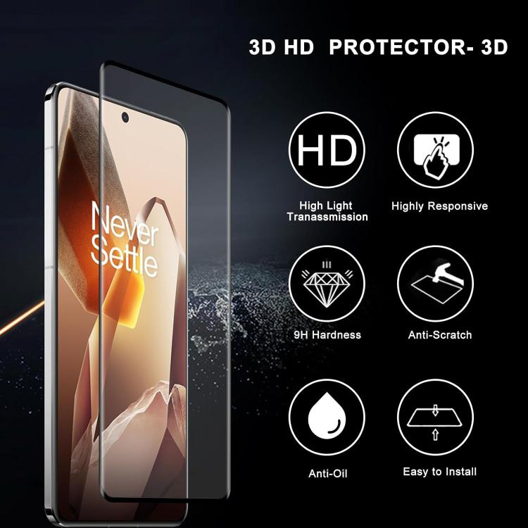 For OnePlus ACE 6 10pcs 0.18mm Ultra-Thin Ultrasonic HD Screen-Printed High-Aluminium Thick-Gel Tempered Glass Film