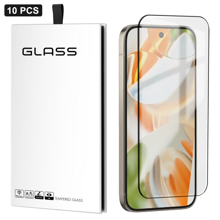 For Google Pixel 9 Pro XL 10pcs 0.18mm Ultra-Thin Ultrasonic HD Screen-Printed High-Aluminium Thick-Gel Tempered Glass Film
