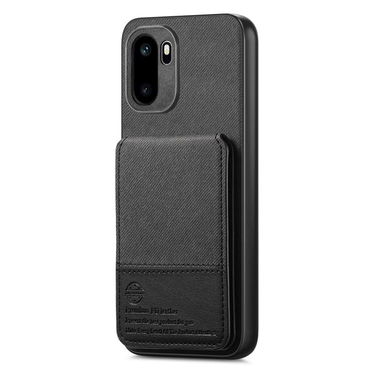 For OnePlus Ace 6 / 6T / 15R Twill Fabric Leather Vertical Flip RFID Card Bag Phone Case