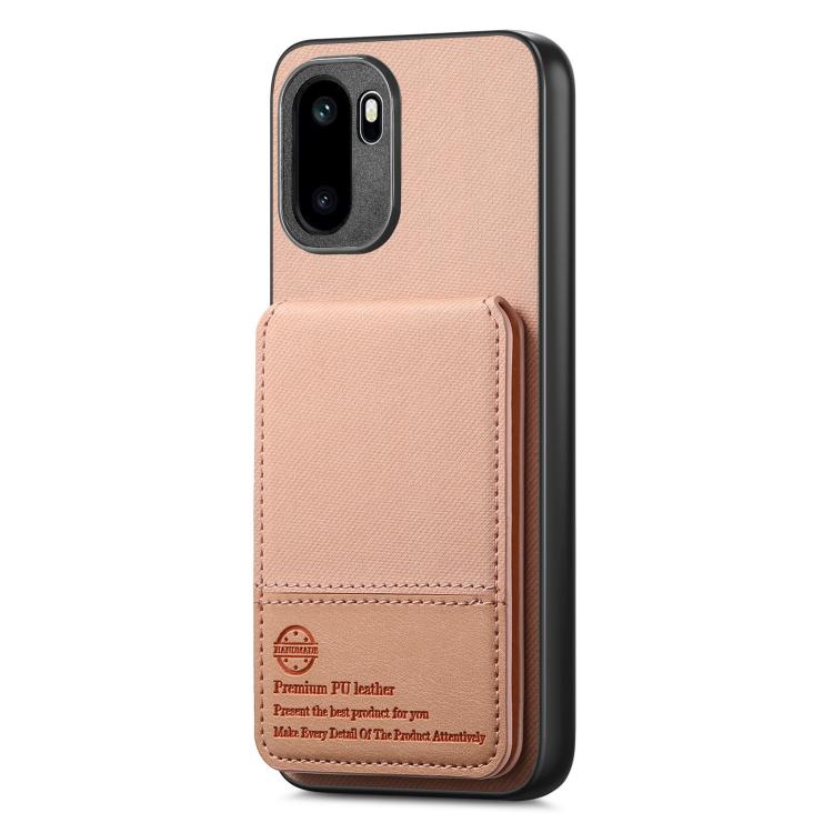 For OnePlus Ace 6 / 6T / 15R Twill Fabric Leather Vertical Flip RFID Card Bag Phone Case