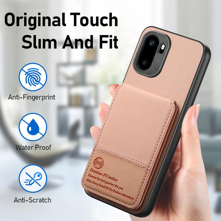For OnePlus Ace 6 / 6T / 15R Twill Fabric Leather Vertical Flip RFID Card Bag Phone Case