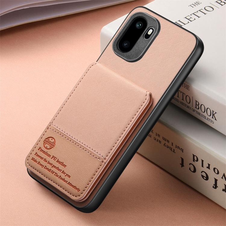 For OnePlus Ace 6 / 6T / 15R Twill Fabric Leather Vertical Flip RFID Card Bag Phone Case