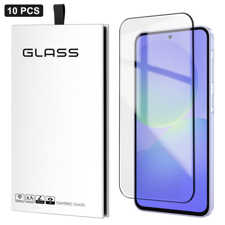For Samsung Galaxy A37 5G 10pcs 0.18mm Ultra-Thin Ultrasonic HD Screen-Printed High-Aluminium Thick-Gel Tempered Glass Film