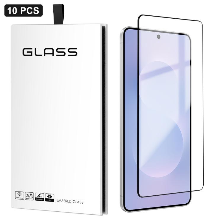 For Samsung Galaxy S25 Edge 5G 10pcs 0.18mm Ultra-Thin Ultrasonic HD Screen-Printed High-Aluminium Thick-Gel Tempered Glass Film