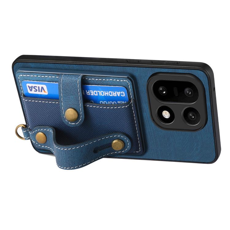 For OnePlus 15 Retro Cross Wristband Wallet Leather Back Phone Case