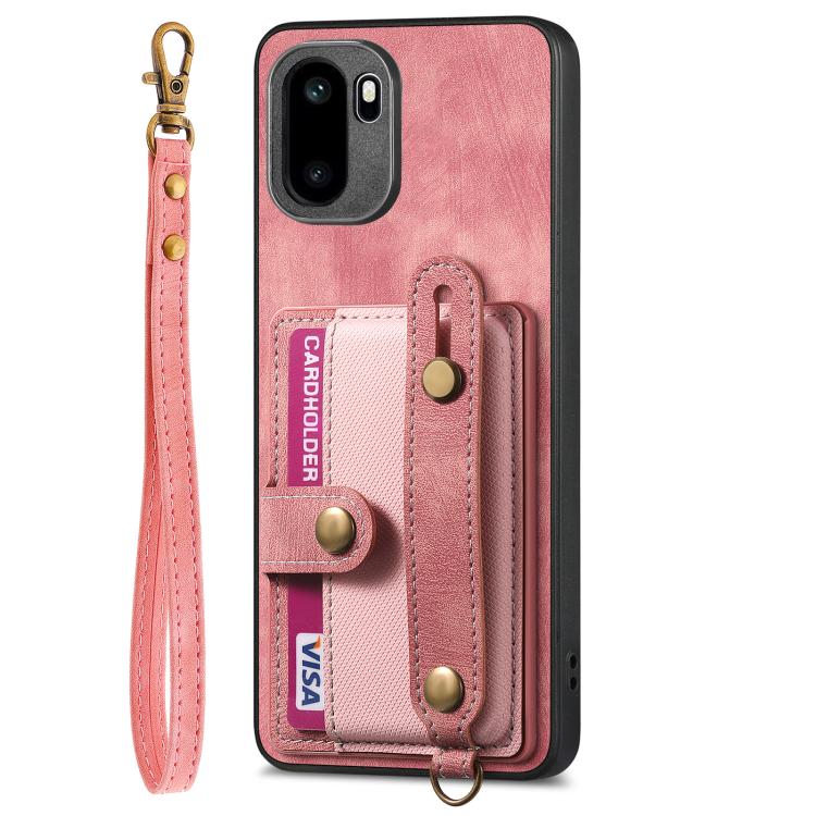 For OnePlus Ace 6 / 6T / 15R Retro Cross Wristband Wallet Leather Back Phone Case