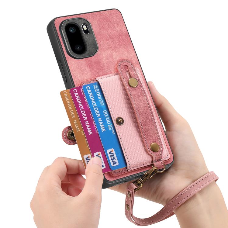 For OnePlus Ace 6 / 6T / 15R Retro Cross Wristband Wallet Leather Back Phone Case