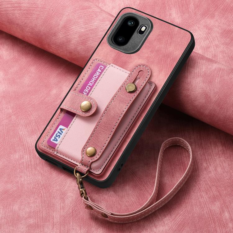 For OnePlus Ace 6 / 6T / 15R Retro Cross Wristband Wallet Leather Back Phone Case