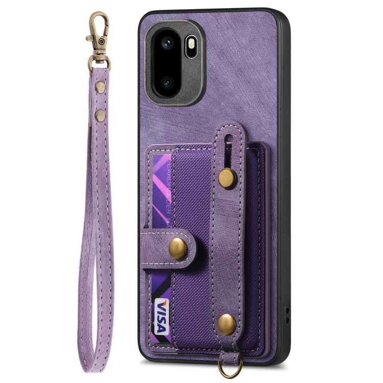 For OnePlus Ace 6 / 6T / 15R Retro Cross Wristband Wallet Leather Back Phone Case