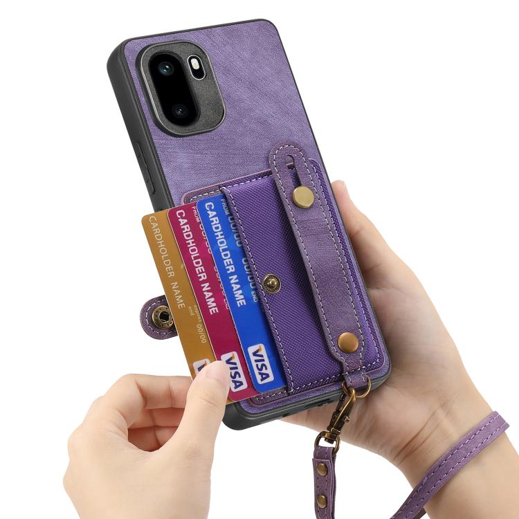 For OnePlus Ace 6 / 6T / 15R Retro Cross Wristband Wallet Leather Back Phone Case