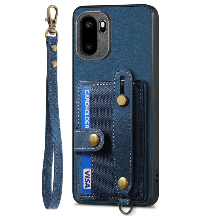 For OnePlus Ace 6 / 6T / 15R Retro Cross Wristband Wallet Leather Back Phone Case