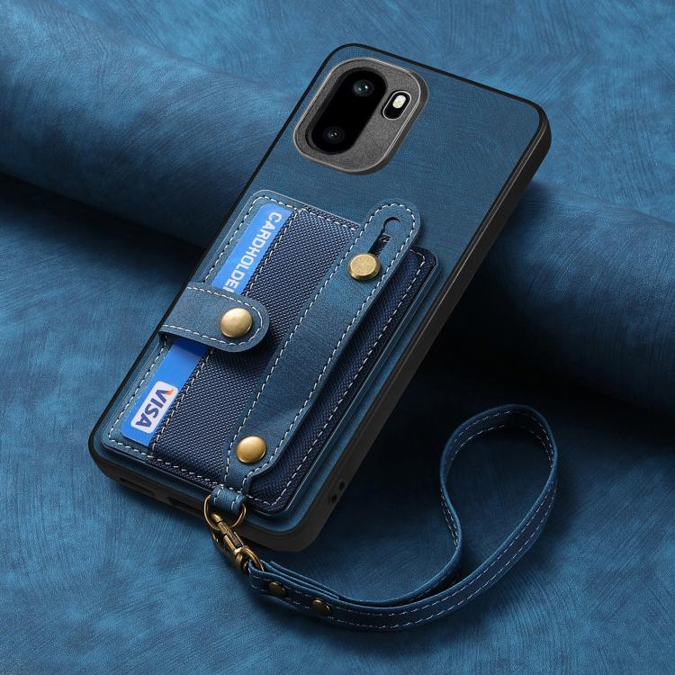 For OnePlus Ace 6 / 6T / 15R Retro Cross Wristband Wallet Leather Back Phone Case