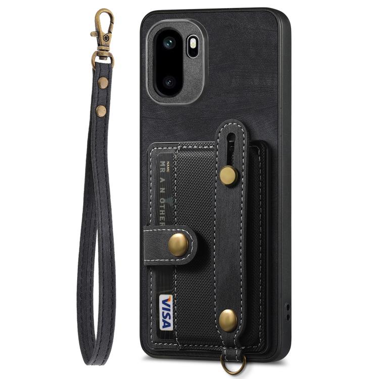For OnePlus Ace 6 / 6T / 15R Retro Cross Wristband Wallet Leather Back Phone Case