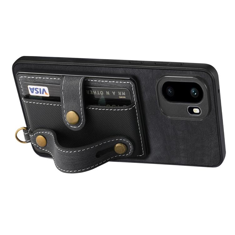 For OnePlus Ace 6 / 6T / 15R Retro Cross Wristband Wallet Leather Back Phone Case