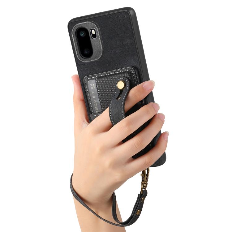 For OnePlus Ace 6 / 6T / 15R Retro Cross Wristband Wallet Leather Back Phone Case