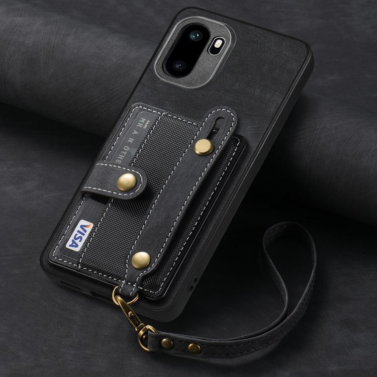 For OnePlus Ace 6 / 6T / 15R Retro Cross Wristband Wallet Leather Back Phone Case
