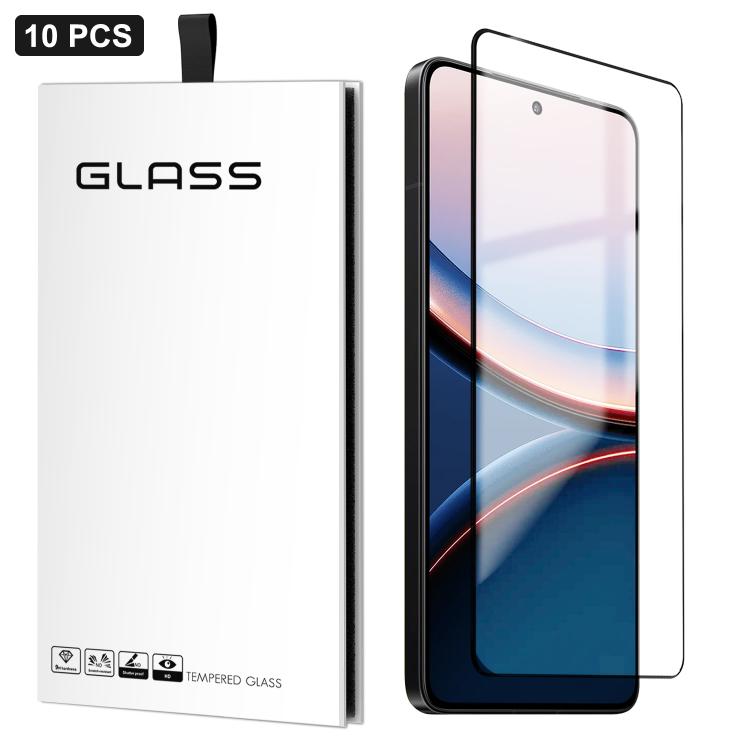 For Xiaomi Poco F7 Ultra 10pcs 0.18mm Ultra-Thin Ultrasonic HD Screen-Printed High-Aluminium Thick-Gel Tempered Glass Film