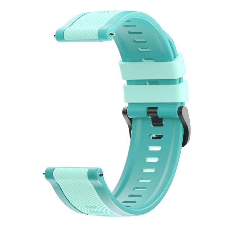 22mm Vertical Twill Two Color Silicone Watch Band