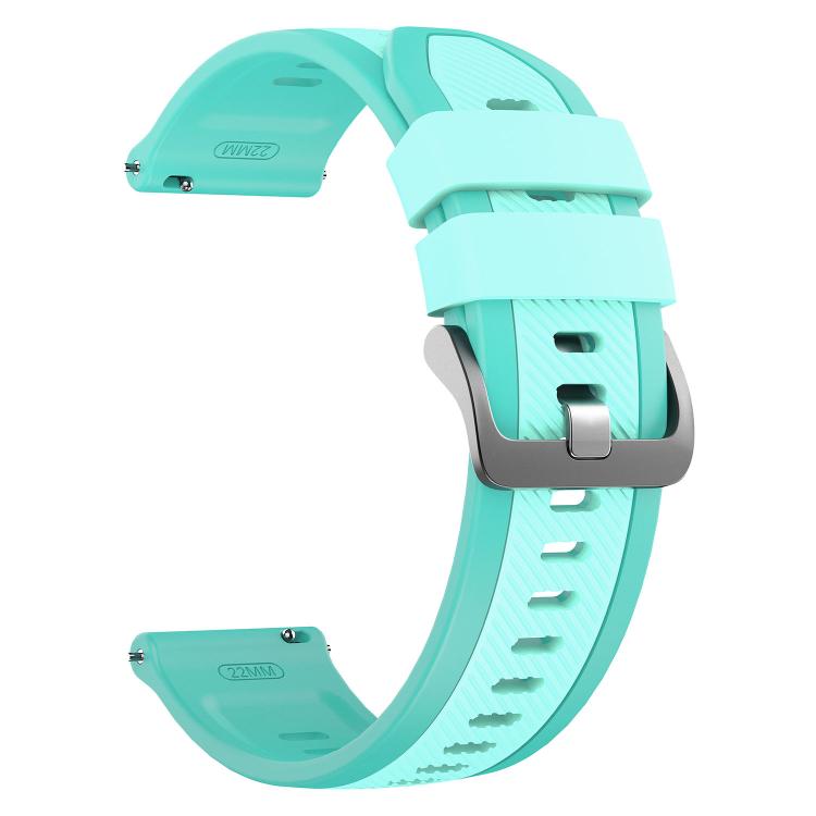 22mm Vertical Twill Two Color Silicone Watch Band